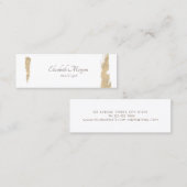 Carte De Visite Mini Brosse dorée moderne professionnelle (Devant / Derrière)