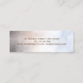 Carte De Visite Mini Brosse métallique moderne, Maquillage de cils (Dos)