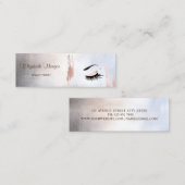 Carte De Visite Mini Brosse métallique moderne, Maquillage de cils (Devant / Derrière)