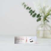 Carte De Visite Mini Brosse métallique moderne, Maquillage de cils (Debout devant)