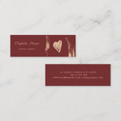 Carte De Visite Mini Brosse professionnelle moderne Élégant, Coeur (Devant / Derrière)