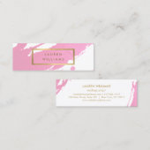 Carte De Visite Mini Brosses roses Abstraites (Devant / Derrière)