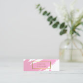 Carte De Visite Mini Brosses roses Abstraites (Debout devant)