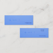 Carte De Visite Mini Brouillard bleu (Devant / Derrière)