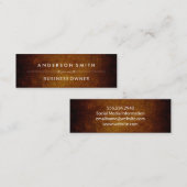 Carte De Visite Mini Brown Vintage élégant (Devant / Derrière)