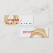 Carte De Visite Mini Brûlure de café (Devant / Derrière)