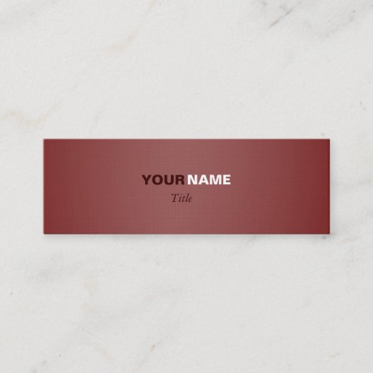 Carte De Visite Mini Brun (Devant)