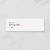 Carte De Visite Mini Brun (Dos)