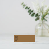 Carte De Visite Mini Brun simple (Debout devant)