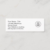 Carte De Visite Mini Budget le plus cher Automobile (Dos)