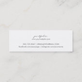 Carte De Visite Mini budget moderne chic de bleu d'aquarelle de (Dos)