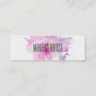 Carte De Visite Mini budget moderne chic de pourpre d'aquarelle de