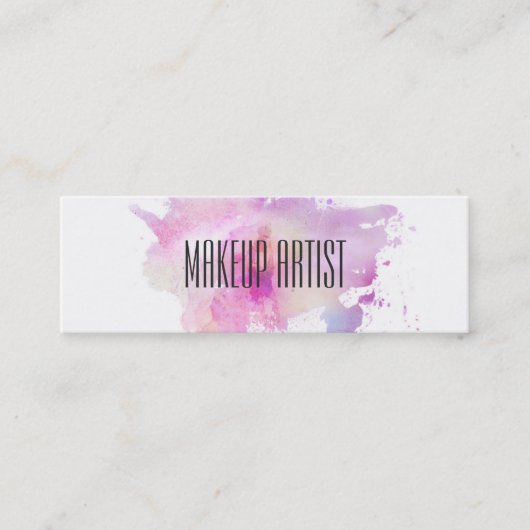 Carte De Visite Mini budget moderne chic de pourpre d'aquarelle de (Devant)