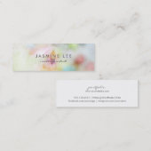 Carte De Visite Mini budget moderne chic de pourpre d'aquarelle de (Devant / Derrière)