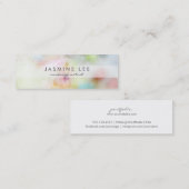 Carte De Visite Mini budget moderne chic de rayure d'aquarelle de (Devant / Derrière)