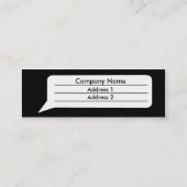 Carte De Visite Mini Bulle comique (Dos)