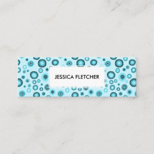 Carte De Visite Mini Bulles bleues Minimaliste Cool Cercles Motif