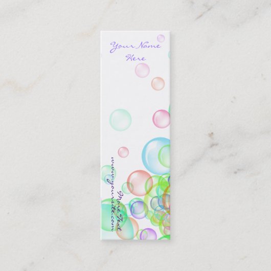 Carte De Visite Mini Bulles de savon (Devant)