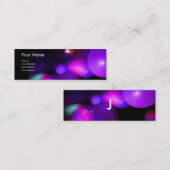 Carte De Visite Mini BULLES QUANTUM 2 MONOGRAM Vibrant noir bleu (Devant / Derrière)