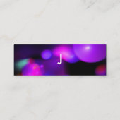 Carte De Visite Mini BULLES QUANTUM 2 MONOGRAM Vibrant noir bleu (Dos)