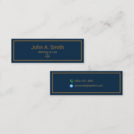 Carte De Visite Mini Cabinet de droit sur mesure (Devant / Derrière)