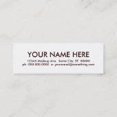 Carte De Visite Mini cacao. (Dos)