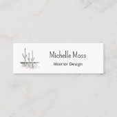 Carte De Visite Mini Cactus du désert Code QR Design d'intérieur minima (Devant)