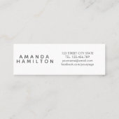 Carte De Visite Mini Cadre d'aquarelle Girl Classy gris bouquet (Dos)