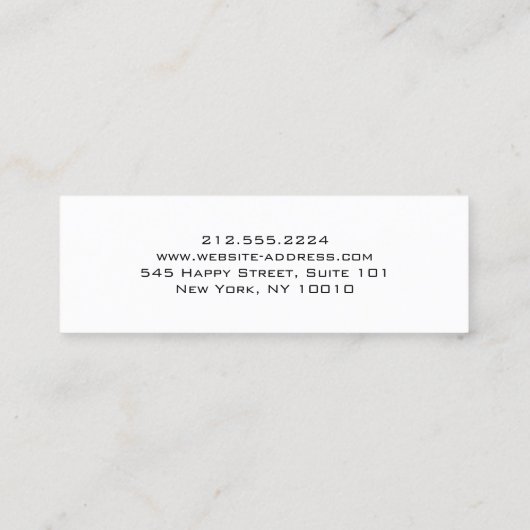 Carte De Visite Mini Cadre doré rose Confetti Professionnel Abstarté (Dos)