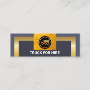 Carte De Visite Mini Cadre Gold Border Truck Stylisant Pour La Location