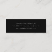 Carte De Visite Mini Cadre Or avec points métalliques Motif Noir (Dos)