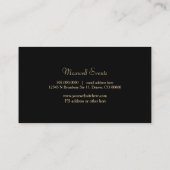 Carte De Visite Mini-cadre Or Exquis sur Noir (Dos)
