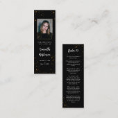 Carte De Visite Mini Cadre Or Simple Moderne Signet (Devant / Derrière)