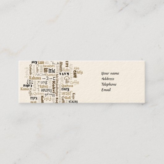 Carte De Visite Mini Café (Devant)