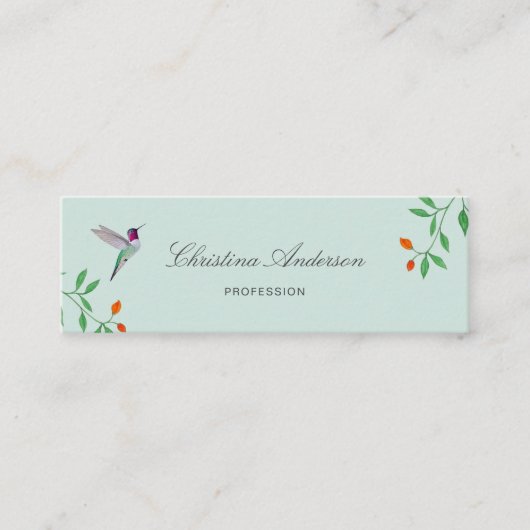 Carte De Visite Mini California Hummingbird Business Card (Devant)