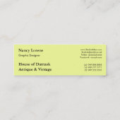 Carte De Visite Mini CAMBRIA aux nuances du vert (Dos)