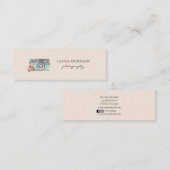 Carte De Visite Mini Caméra d'aquarelle vintage (Devant / Derrière)