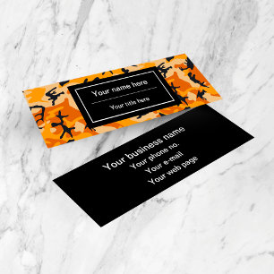 Carte De Visite Mini Camo orange, Camouflage, Militaire, Armée