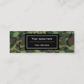 Carte De Visite Mini Camo Vert, Camouflage, Militaire, Armée (Dos)