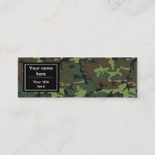 Carte De Visite Mini Camo Vert, Camouflage, Militaire, Armée (Dos)