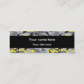 Carte De Visite Mini Camouflage jaune et gris, Militaire, Armée (Dos)