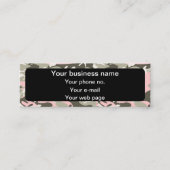 Carte De Visite Mini Camouflage rose et vert, Militaire, Armée (Devant)