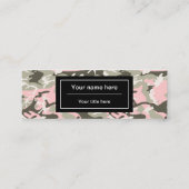Carte De Visite Mini Camouflage rose et vert, Militaire, Armée (Dos)
