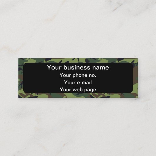 Carte De Visite Mini Camouflage vert, Armée (Devant)