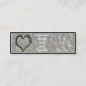 Carte De Visite Mini Camouflage Woodland Forest Heart sur Camo (Dos)