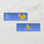 Carte De Visite Mini Canards en caoutchouc (Devant / Derrière)