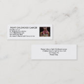 Carte De Visite Mini Cancer d'enfance de combat (Devant / Derrière)
