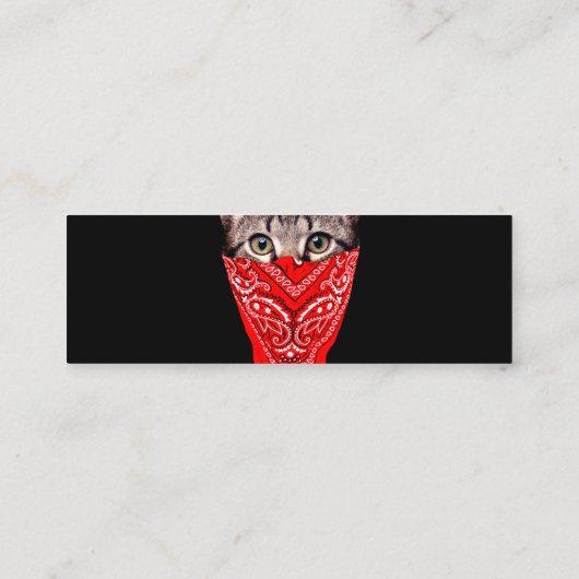 Carte De Visite Mini Capuchon de chat (Dos)