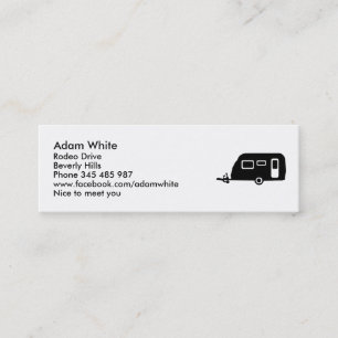 Carte De Visite Mini Caravane