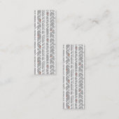 Carte De Visite Mini Cardinaux dans les bouleaux Signet gris clair (Devant / Derrière)